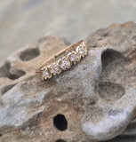 14k gold diamond estate wedding stackable band