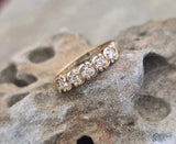 14k gold diamond estate wedding stackable band