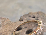 14k gold diamond estate wedding stackable band