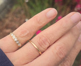 14k gold diamond estate wedding stackable band