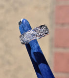 14k white gold diamond estate eternity band - size 4.5