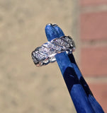 14k white gold diamond estate eternity band - size 4.5
