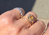 14k white gold diamond estate eternity band - size 4.5