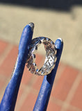 14k white gold diamond estate eternity band - size 4.5