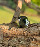 18ct gold two-tone hematite antique ring