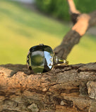 18ct gold two-tone hematite antique ring