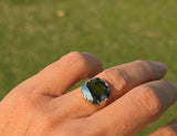 18ct gold two-tone hematite antique ring