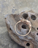14k gold two-tone diamond antique estate engagement ring