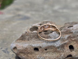 14k gold two-tone diamond antique estate engagement ring