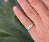 14k gold two-tone diamond antique estate engagement ring