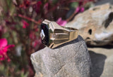 10k gold onyx and diamond vintage ring
