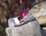 18k gold white gold c.1920's DECO filigree pearl ring -