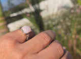 14k white gold filigree c.1920's opal ring