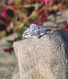 Platinum Art Deco European diamond vintage estate engagement wedding ring
