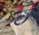 Platinum Art Deco European diamond vintage estate engagement wedding ring