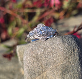 Platinum Art Deco European diamond vintage estate engagement wedding ring