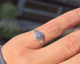 Platinum Art Deco European diamond vintage estate engagement wedding ring
