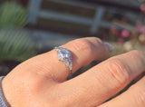 Platinum Art Deco European diamond vintage estate engagement wedding ring
