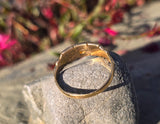 18ct gold Victorian pearl and diamond antique ring band