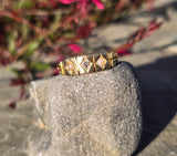 18ct gold Victorian pearl and diamond antique ring band