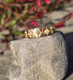 18ct gold Victorian pearl and diamond antique ring band