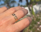 18ct gold Victorian pearl and diamond antique ring band