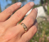 18ct gold Victorian pearl and diamond antique ring band