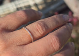 14k gold 1.8mm diamond eternity estate stackable band - size 6.25