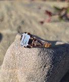 10ct gold Victorian carved agate antique ring