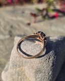 10ct gold Victorian carved agate antique ring