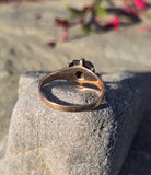 10ct gold Victorian carved agate antique ring