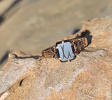 10ct gold Victorian carved agate antique ring