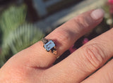 10ct gold Victorian carved agate antique ring