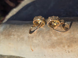 18ct gold Victorian old cut diamond antique earrings