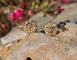 18ct gold Victorian old cut diamond antique earrings
