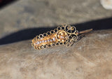14k gold eatly Victorian pearl filigree antique estate earrings