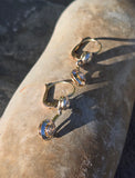 platinum & 18ct gold two-tone old cut diamond antique earrings
