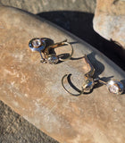 platinum & 18ct gold two-tone old cut diamond antique earrings