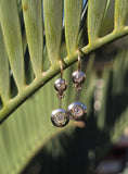 platinum & 18ct gold two-tone old cut diamond antique earrings