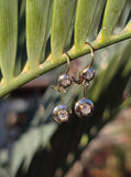 platinum & 18ct gold two-tone old cut diamond antique earrings