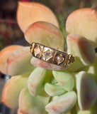18ct gold Victorian pearl and diamond antique ring band