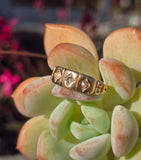 18ct gold Victorian pearl and diamond antique ring band