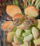18ct gold Victorian old cut diamond antique earrings
