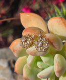 18ct gold Victorian old cut diamond antique earrings