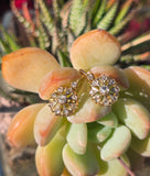 18ct gold Victorian old cut diamond antique earrings