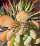 18ct gold Victorian old cut diamond antique earrings