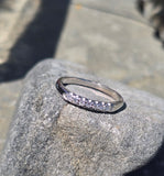 Platinum 7 diamond estate wedding band