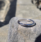 Platinum 7 diamond estate wedding band