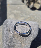 Platinum 7 diamond estate wedding band