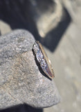 14k gold two-tone 3 diamond estate band